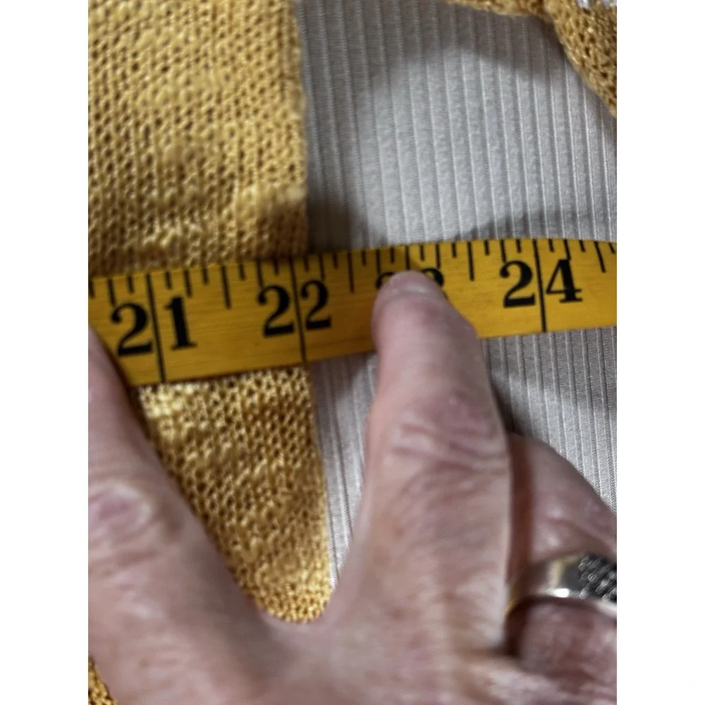 Adora Distressed Star Sweater Raw Hem Cotton Blend Golden Yellow M Boho Y2K‎ NWT